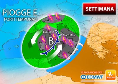 Meteo, temporali in arrivo sull’Italia 