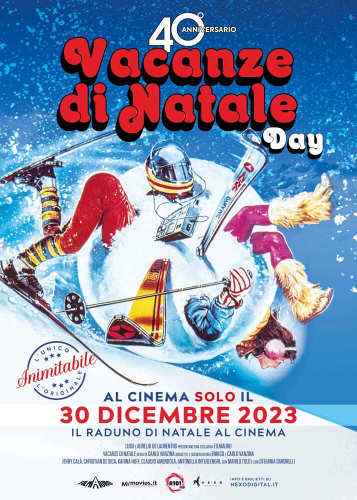 Cresce l’attesa per il VACANZE DI NATALE DAY: a 40 anni dall’uscita “VACANZE DI NATALE” di CARLO VANZINA torna al cinema solo il 30 dicembre in versione restaurata e rimasterizzata. Da oggi online la prima clip restaurata con una delle scene cult del film